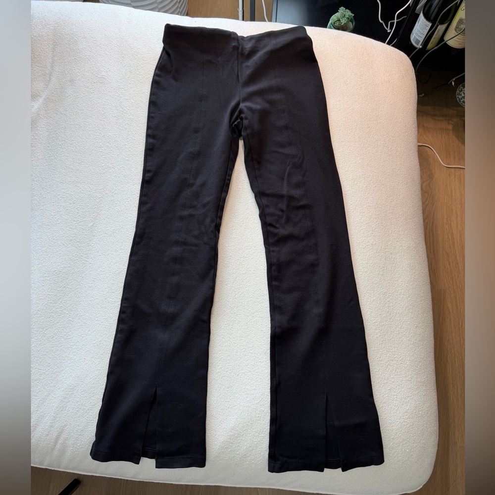 BCX Black Flare Slit Pants